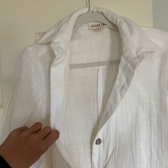 Maurie and Eve long sleeve linen romper, never worn, size 4 - Picture 5 of 7